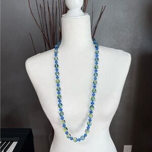Joan Rivers Elegant Blue and Green Beaded Necklace